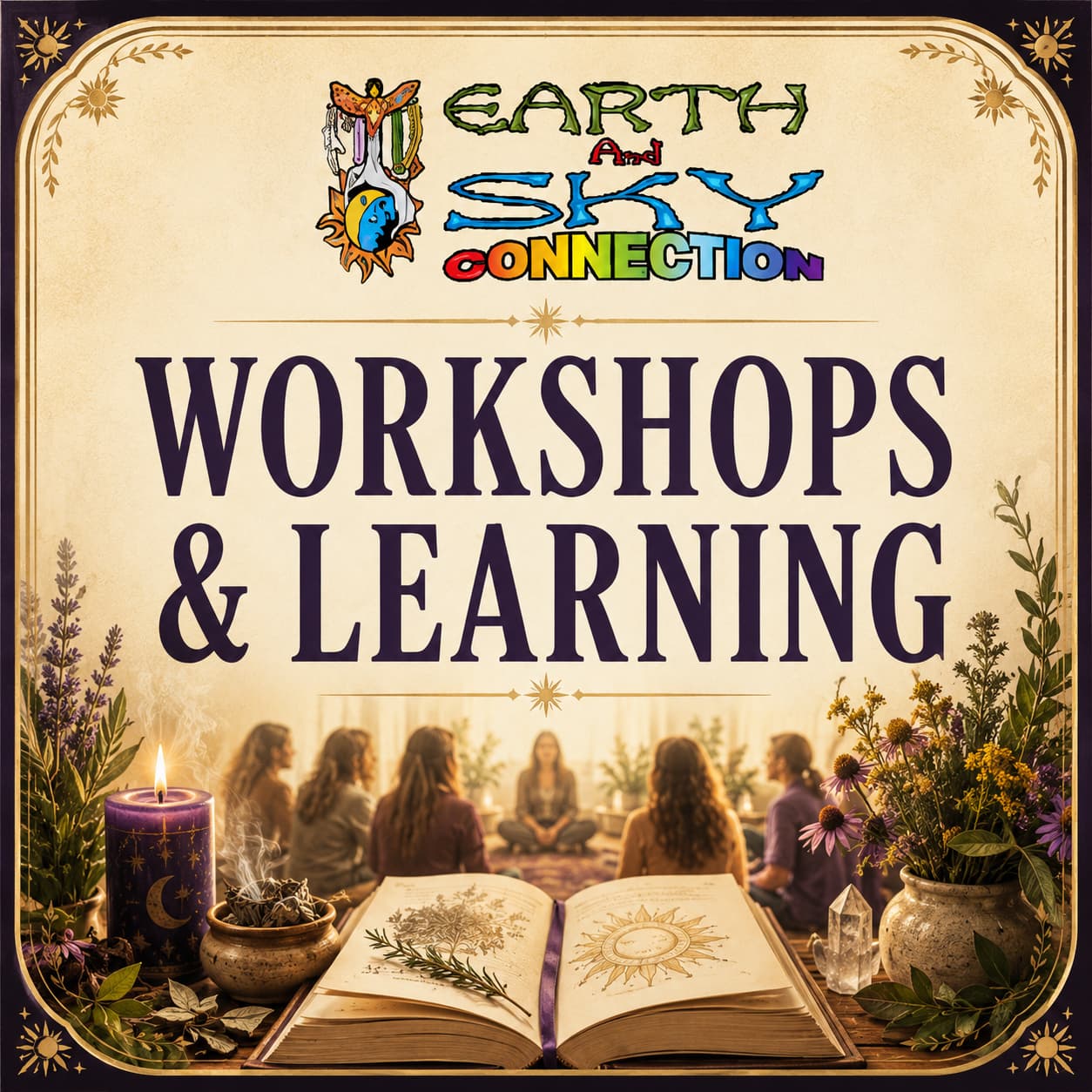 Earth & Sky Connection Workshops and Learning illustrated class path card